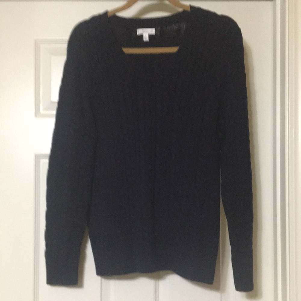 Croft & Barrow Large Navy Blue Cable Knit Sweater